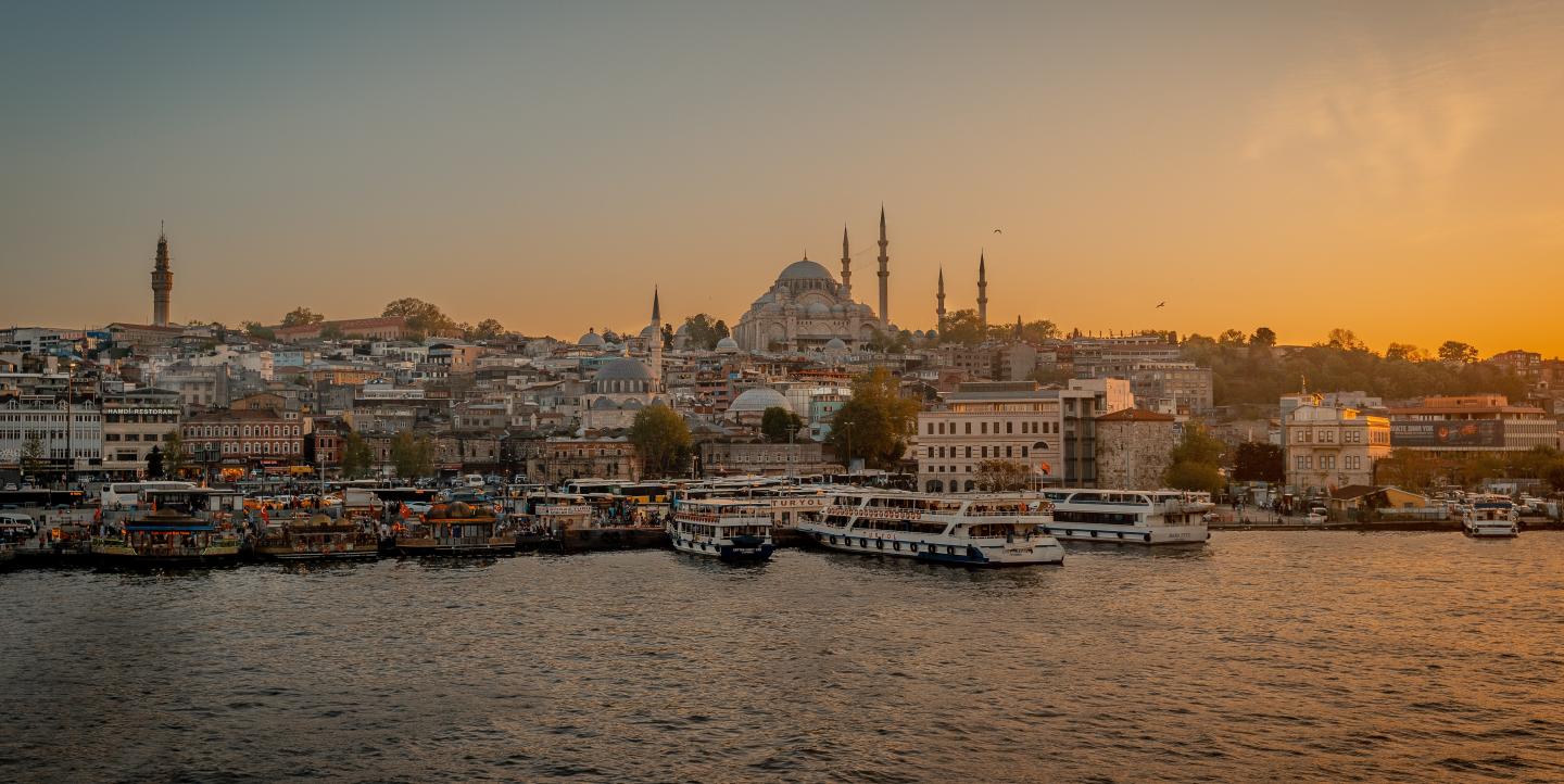 La skyline d'Istanbul, à la fin de journée 