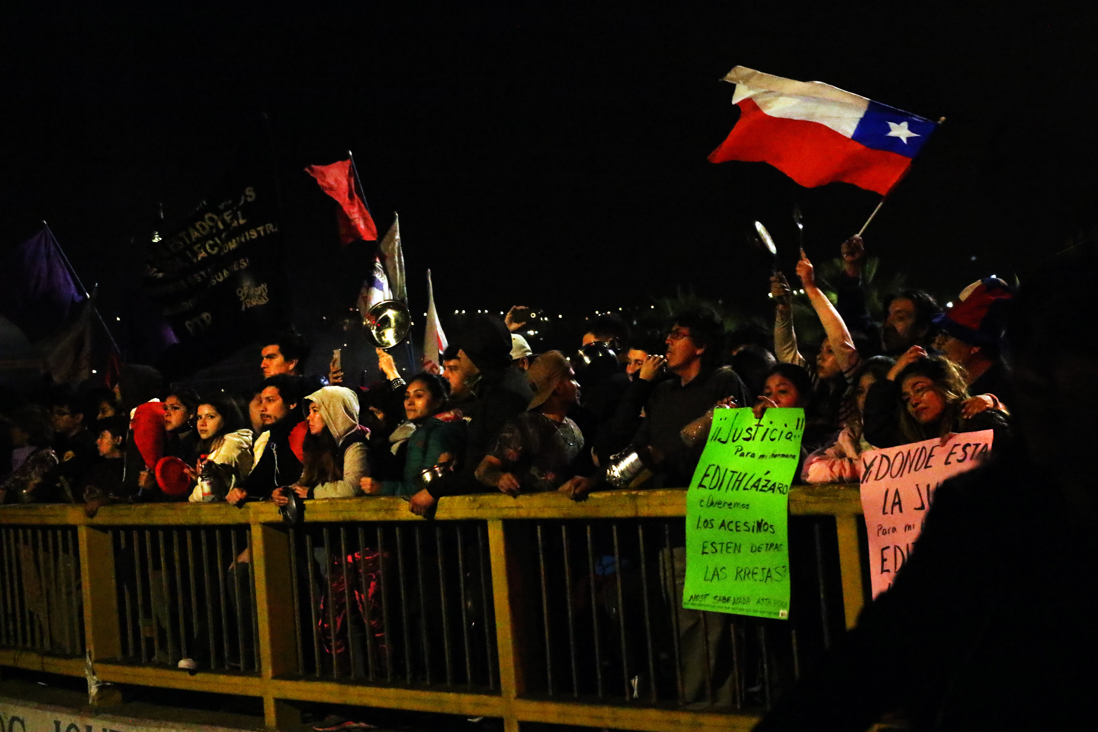 Protesters in Chile