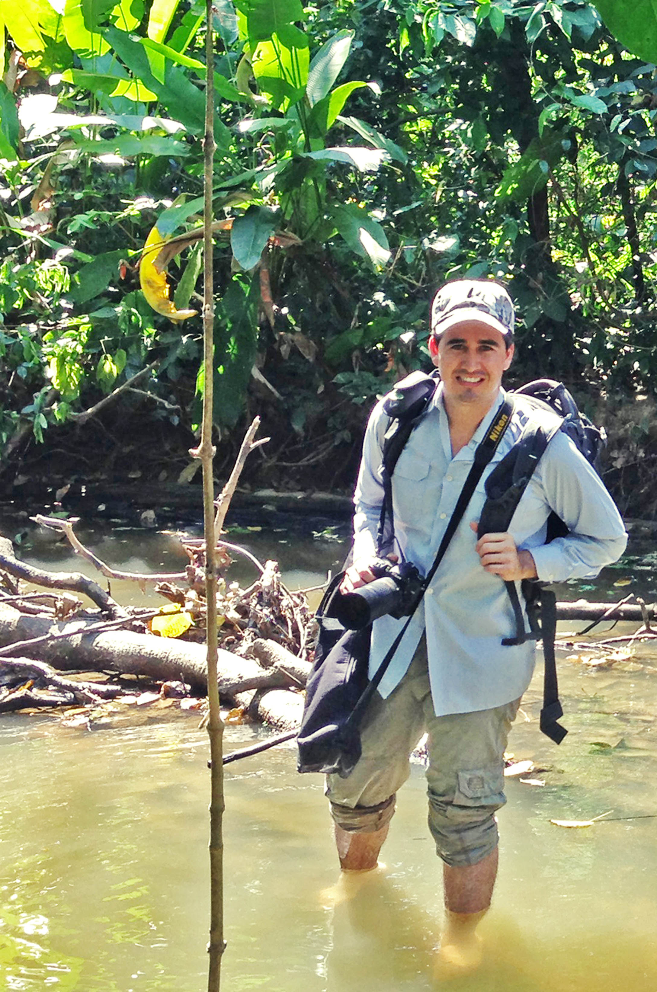 Crossing swamps in the Bolivian Amazon