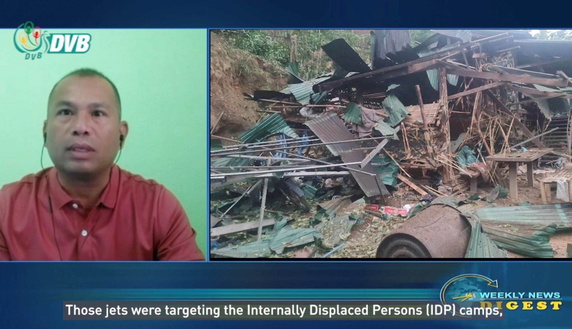 DVB undercover reporter discusses the devastation of bombarded refugee camps he filmed himself.