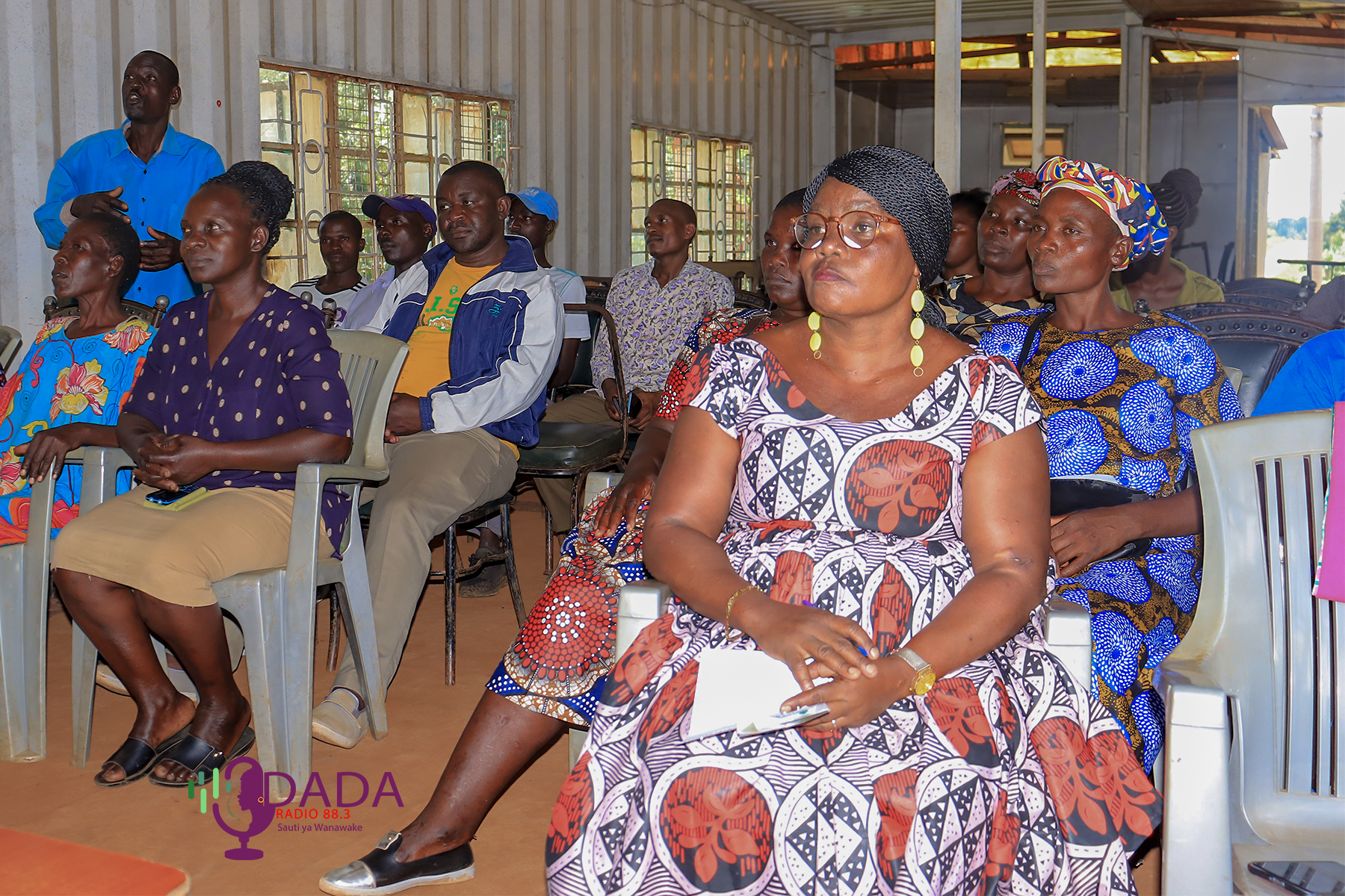 Community members attending a workshop.