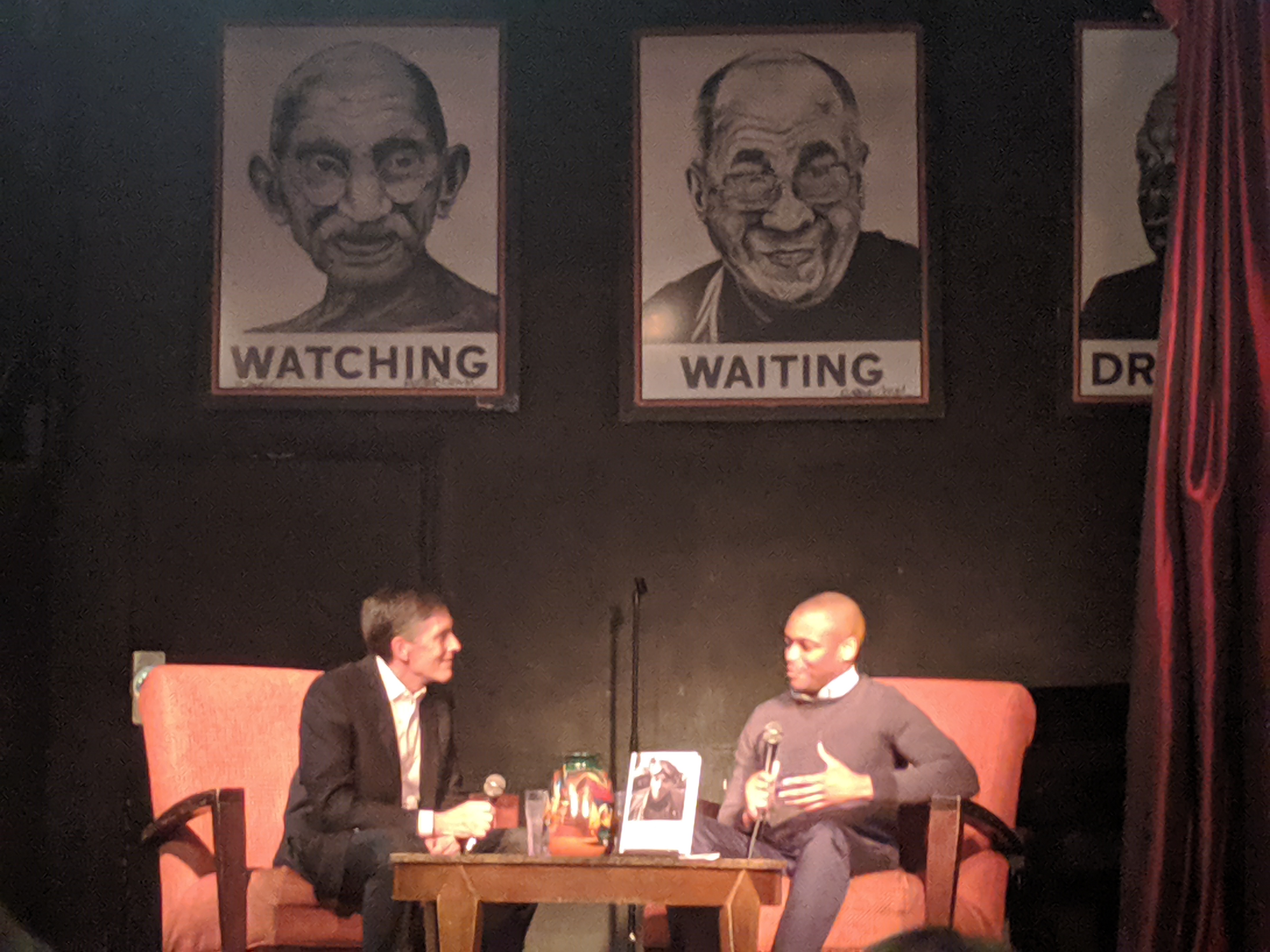 Peter Copeland speaks with Newsy reporter Willie James Inman at Busboys and Poets in Washington, D.C.