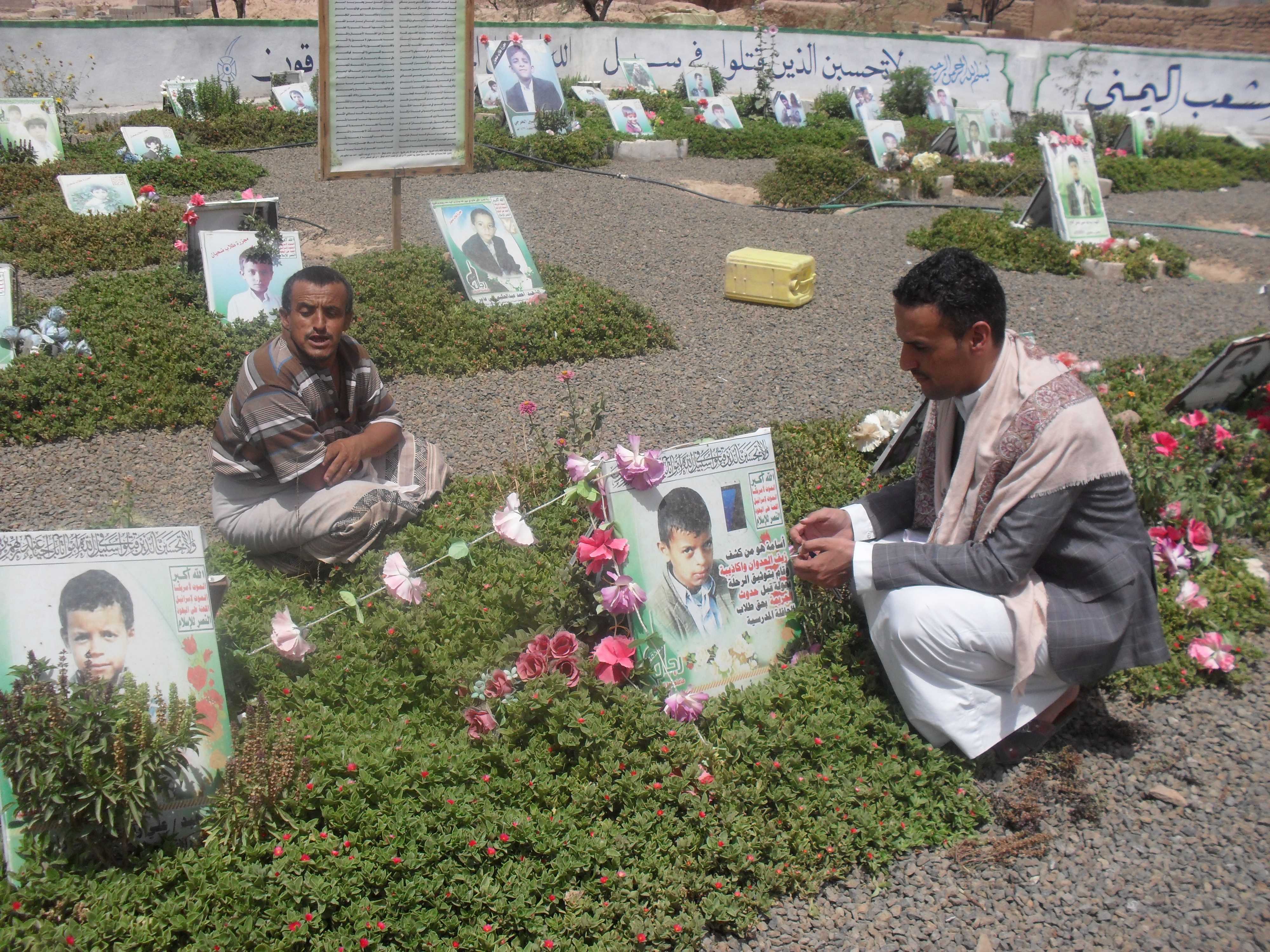 Naseh Shaker after interview a father who lost his two sons