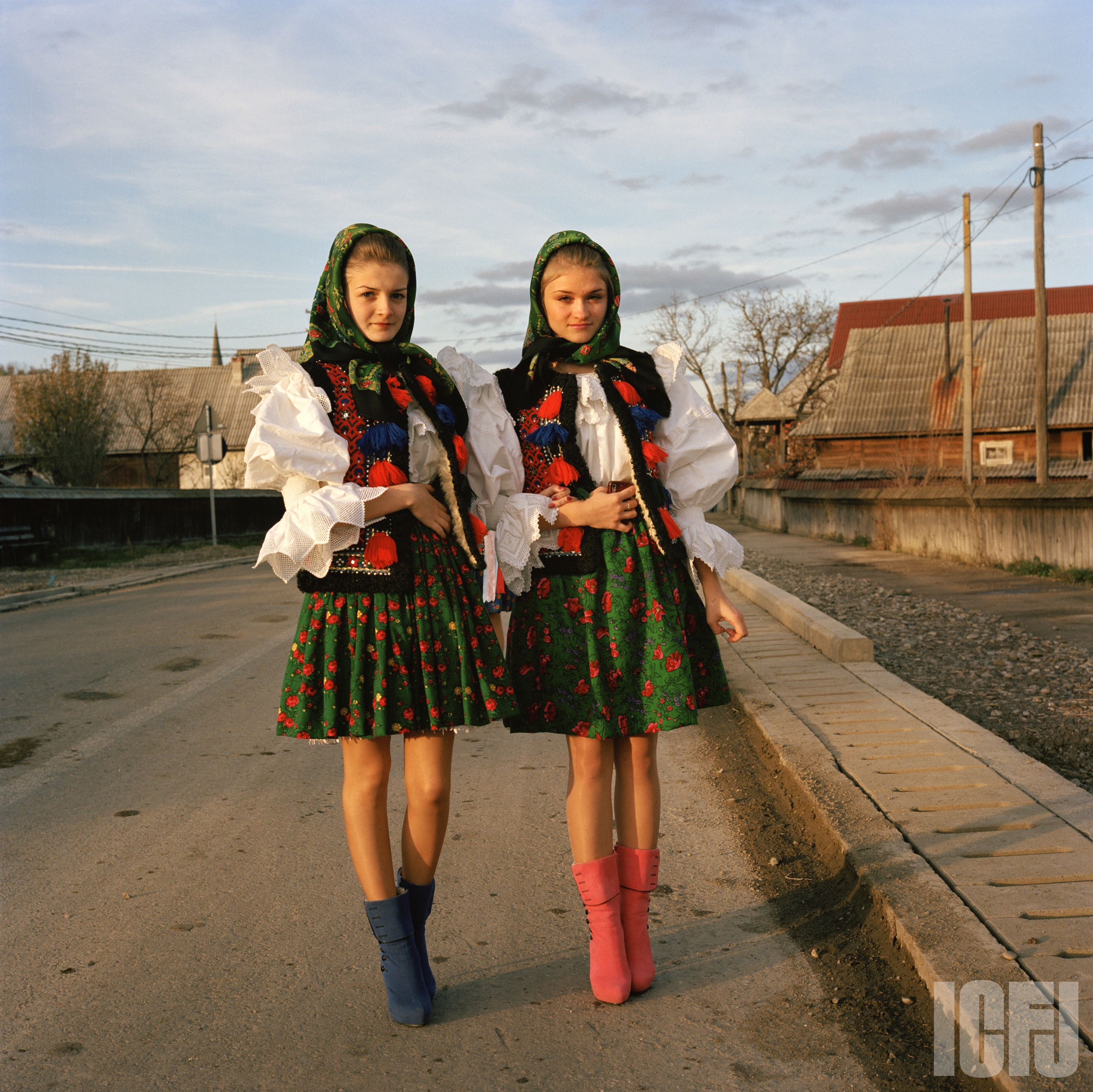 Cousins are on their way to a wedding in Sat Sugatag, Maramures, Romania.