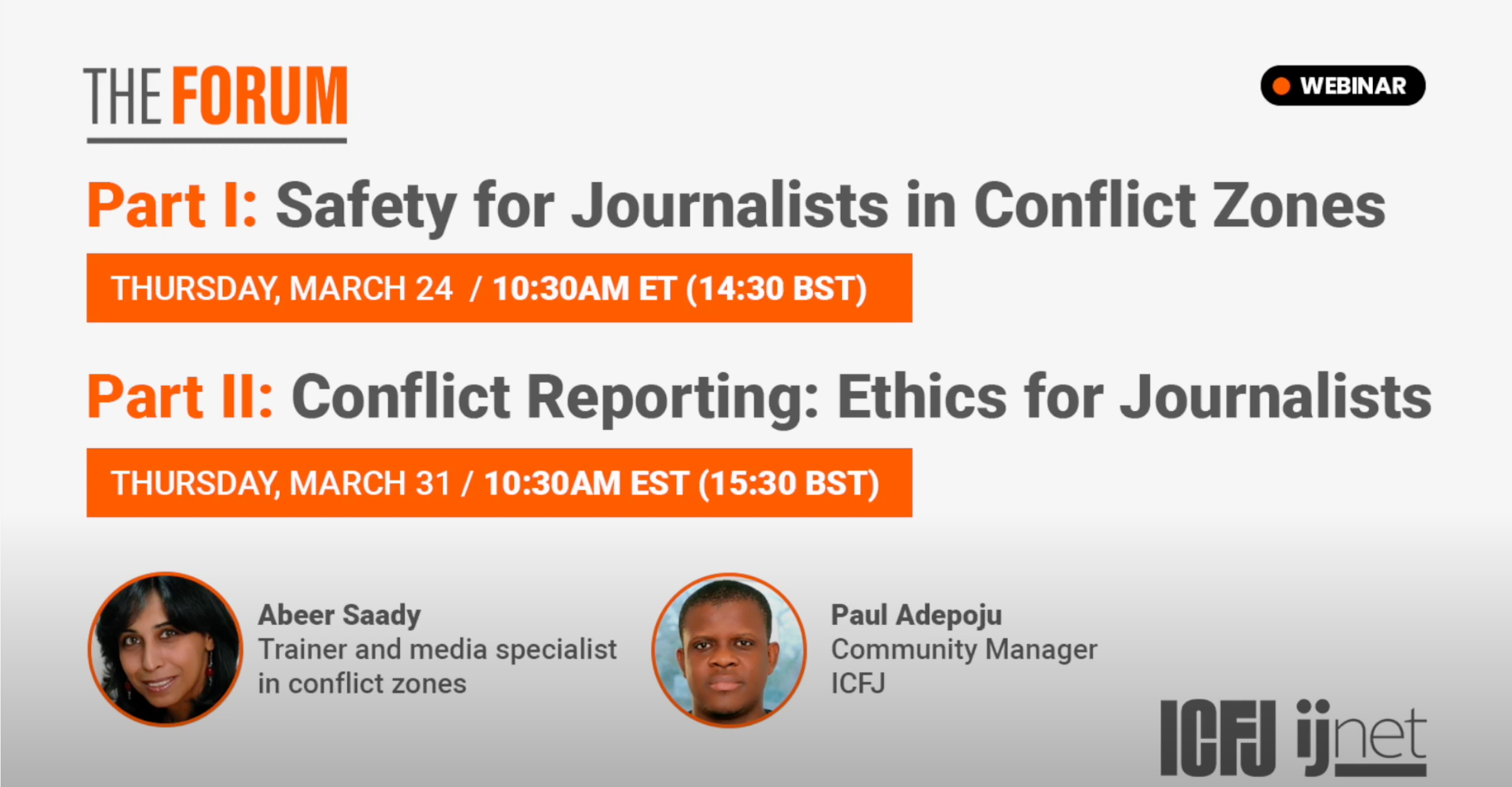 Conflict Reporting Webinar