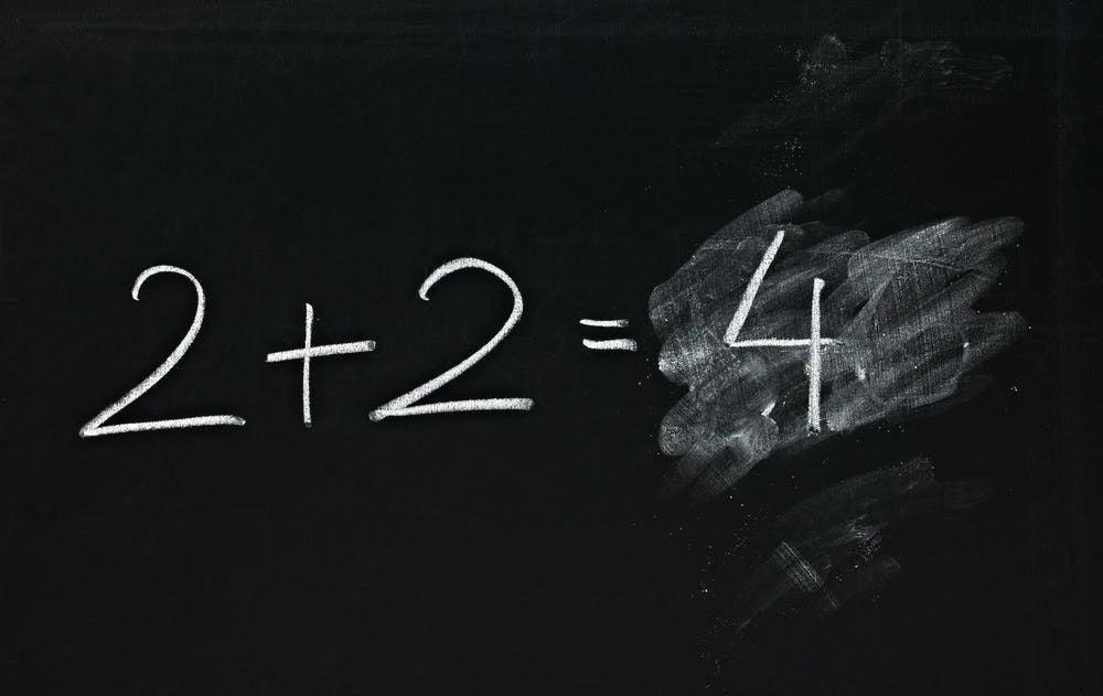 Math on chalkboard