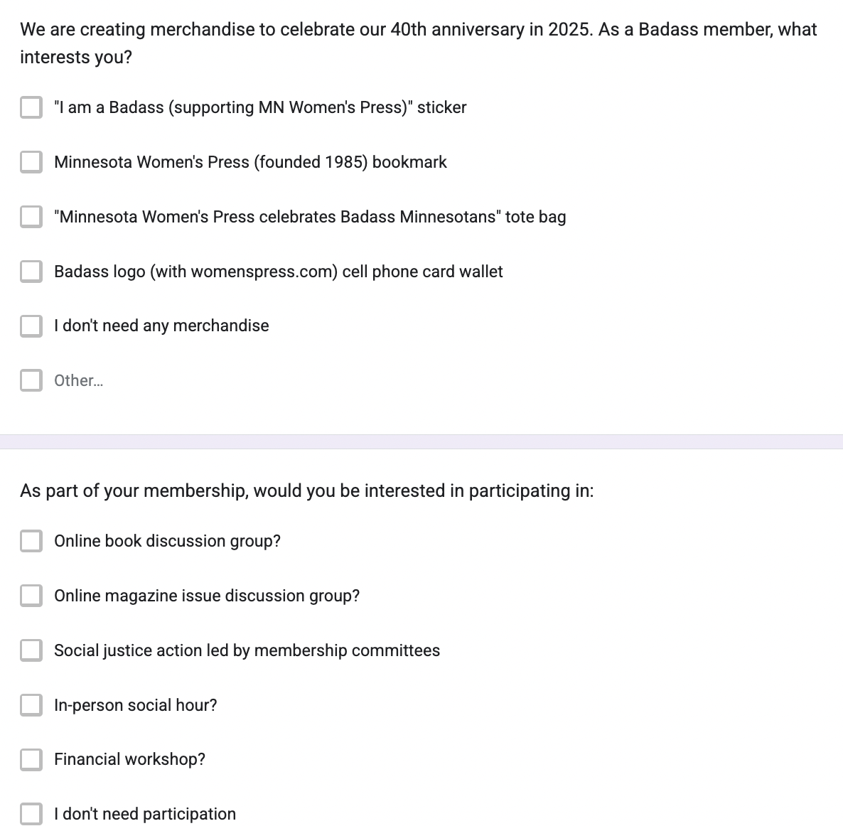 Campaign form