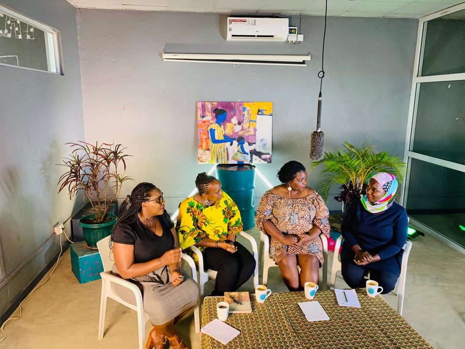 Sarah Biryomumaisho hosts a political talk show called "Women and Politics."