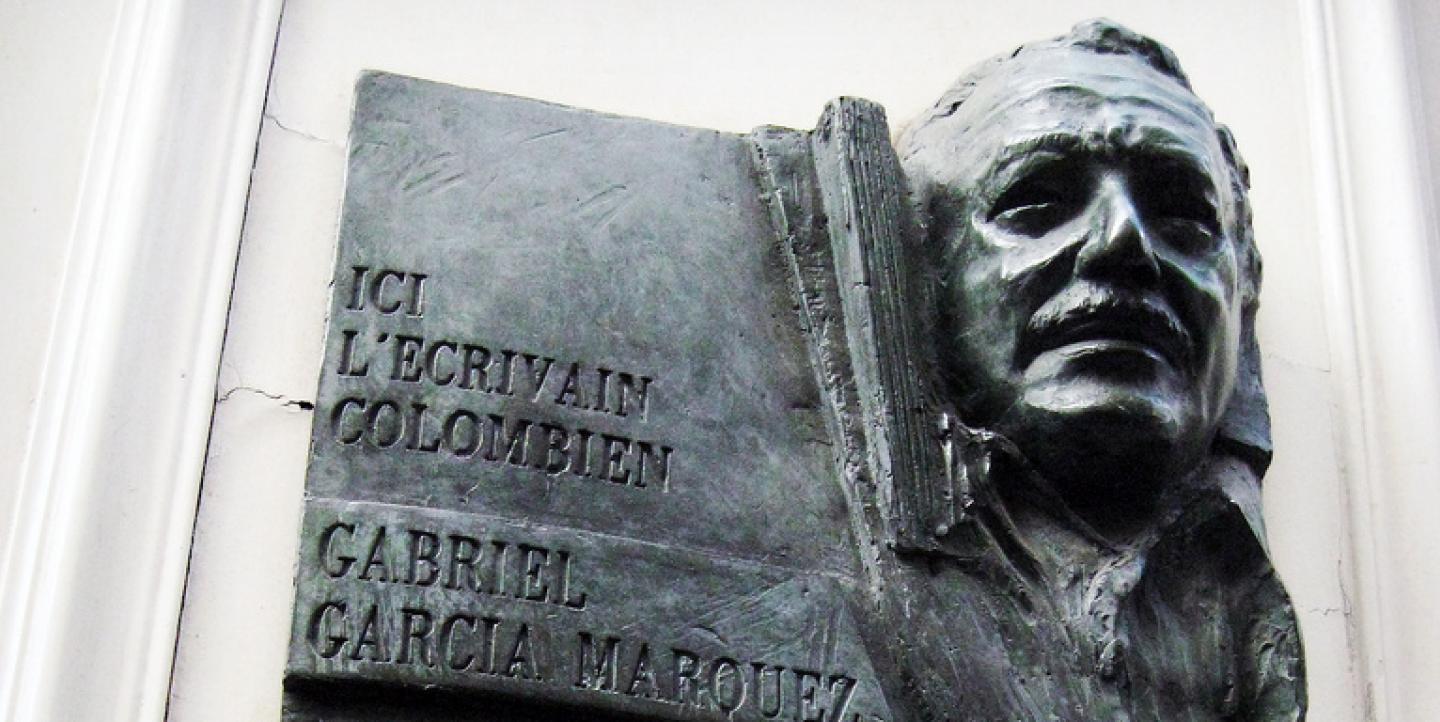 Gabriel García Márquez plaque