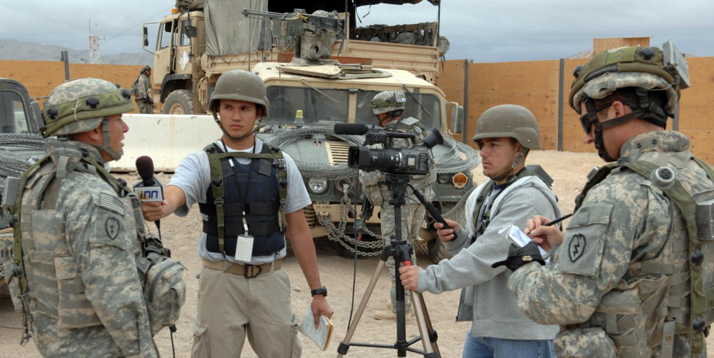 Journalists in war zone