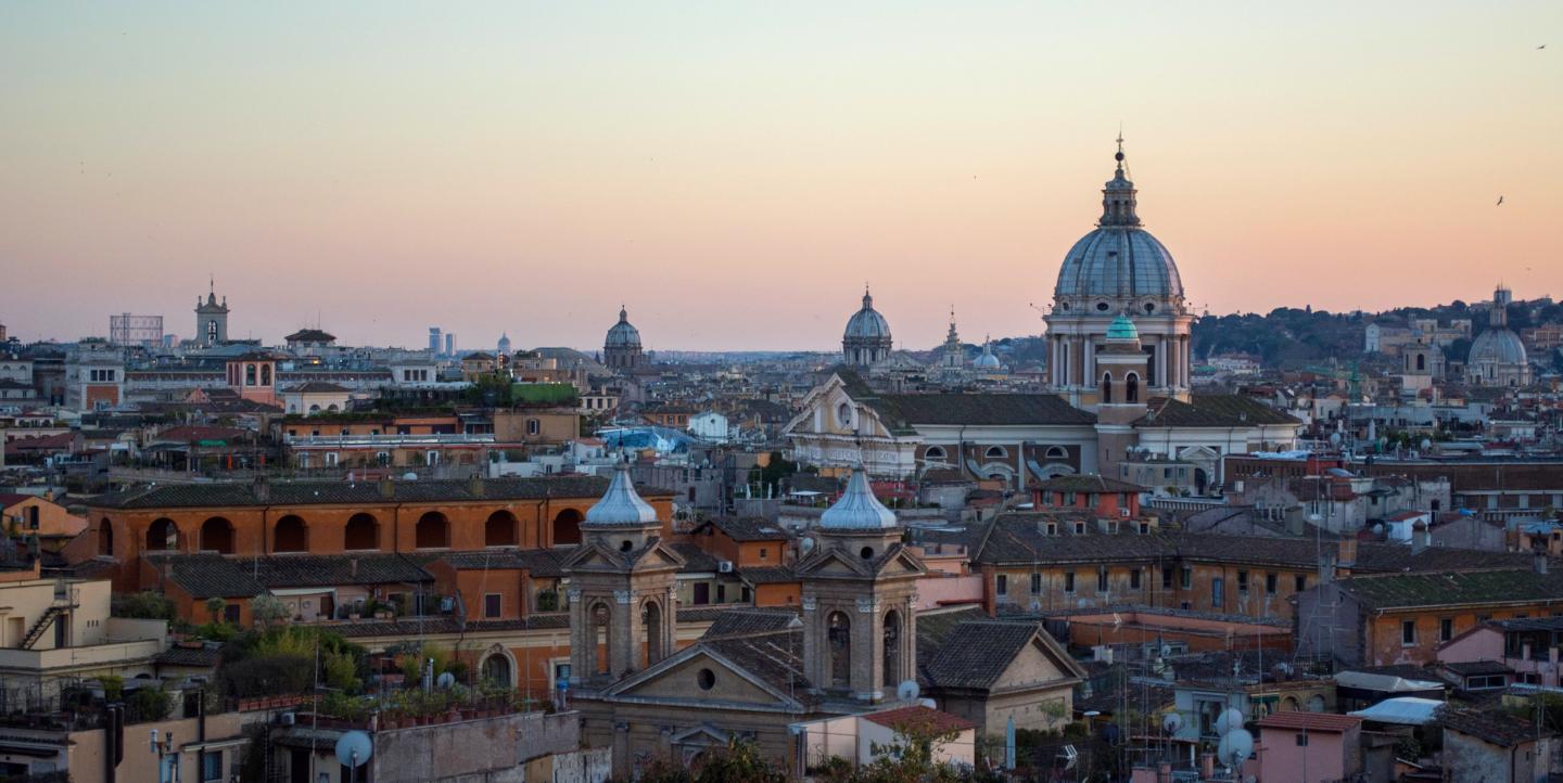 Vista panorâmica de Roma, Itália