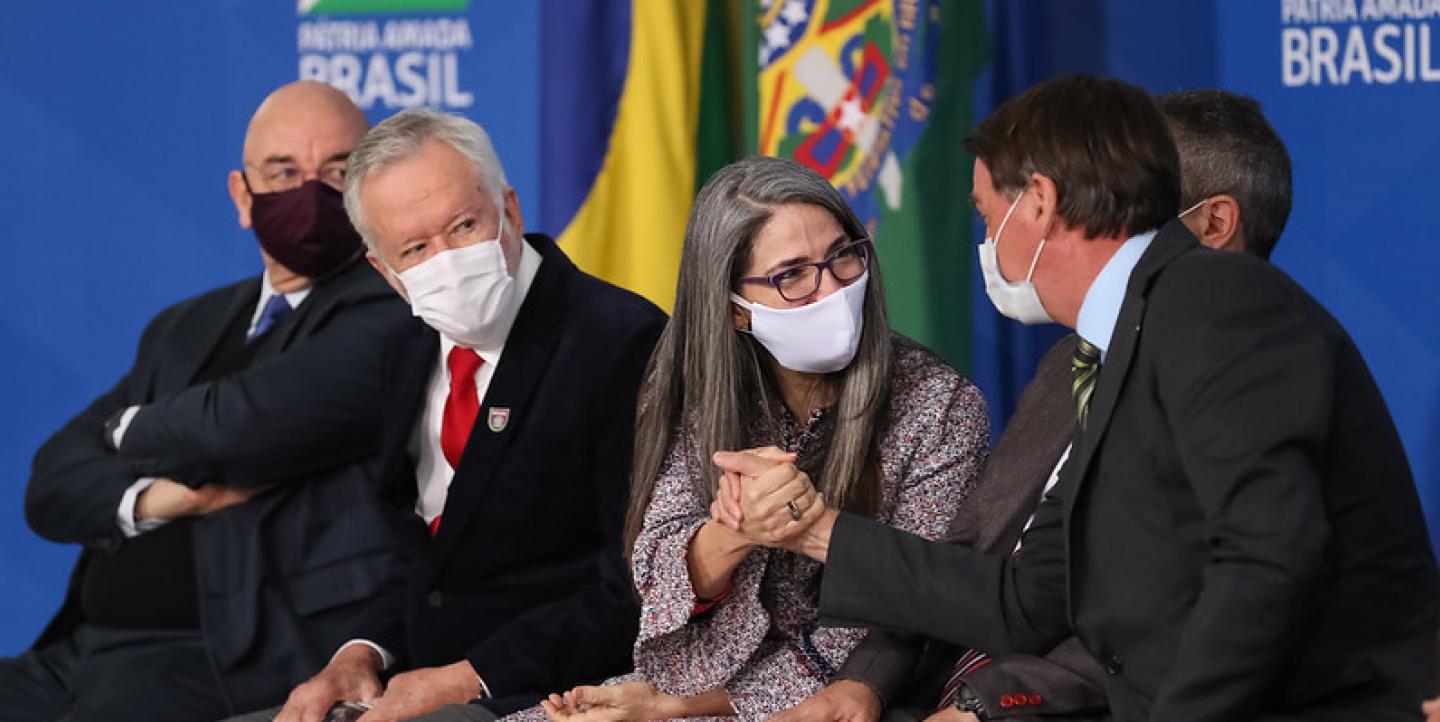 Presidente da República jair Bolsonaro, durante o encontro “Brasil Vencendo a COVID-19”.