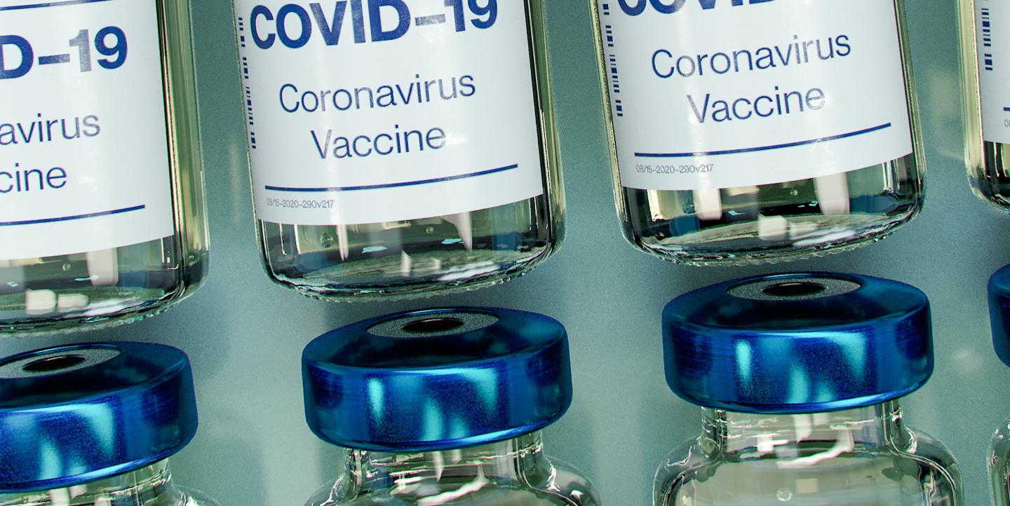 Frascos de vacina contra a Covid19