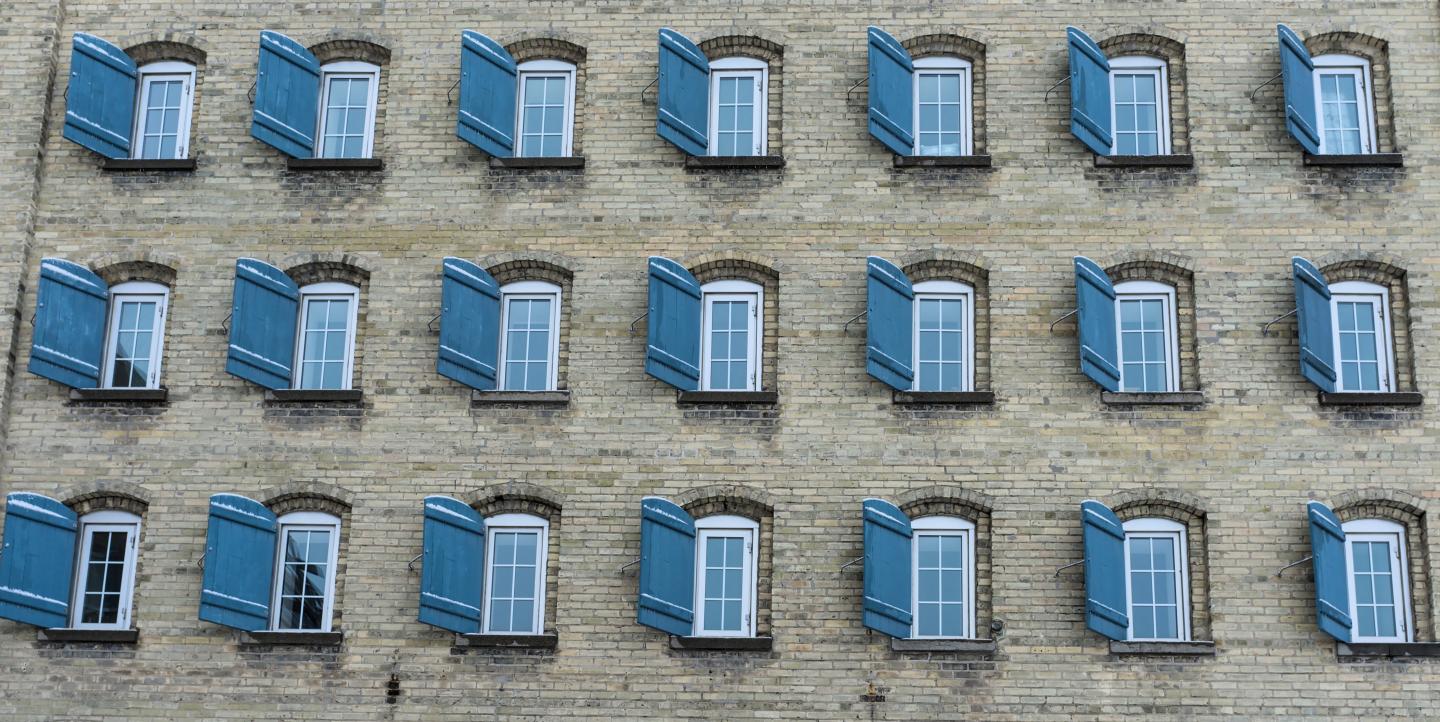 Des fenêtres, nombreuses sur un même immeuble
