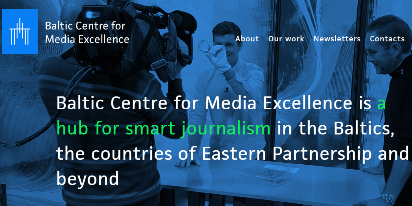 скриншот сайта Baltic Centre for Media Excellence