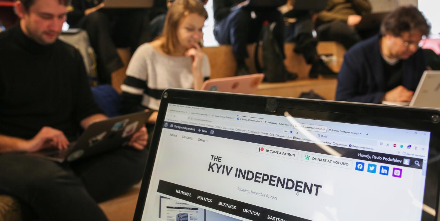 Редакция издания Kyiv Independent за работой