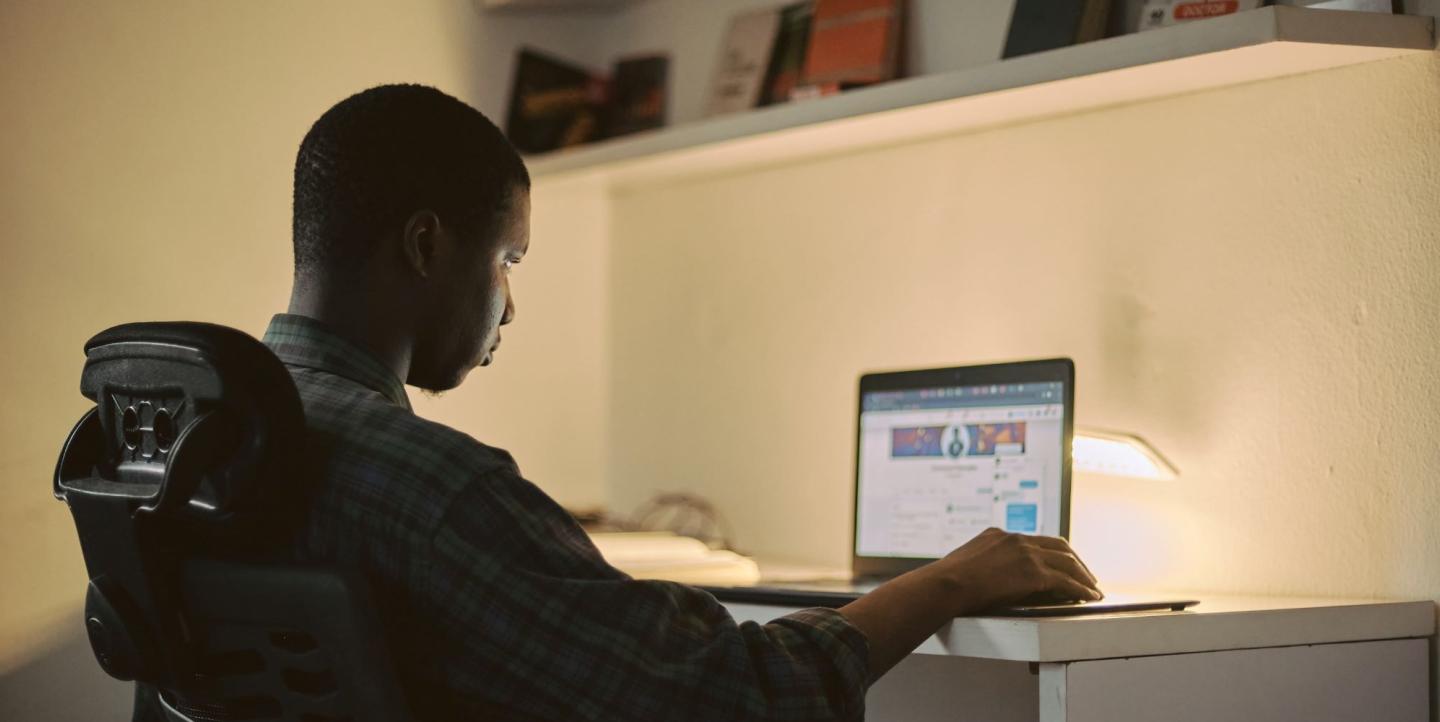 Man at computer