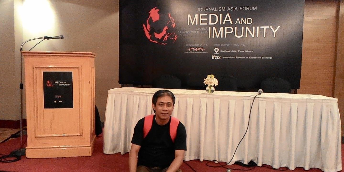 Arpan Rachman en un evento en Manila