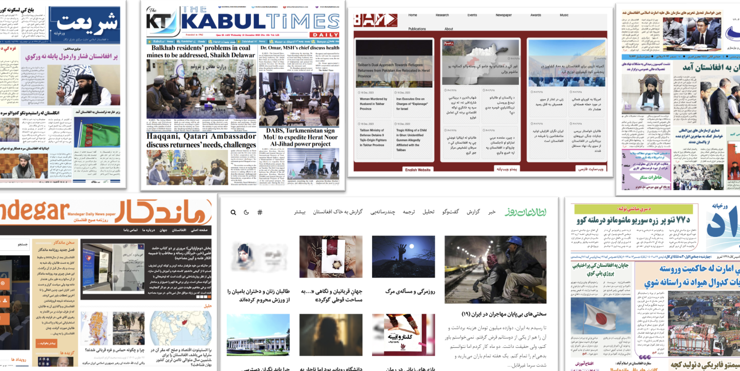 تصویر صفحه اول شماری از روزنامه‌های افغانستان 