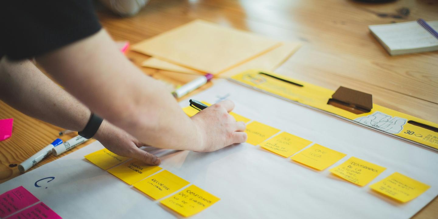Brainstorming sur post-its