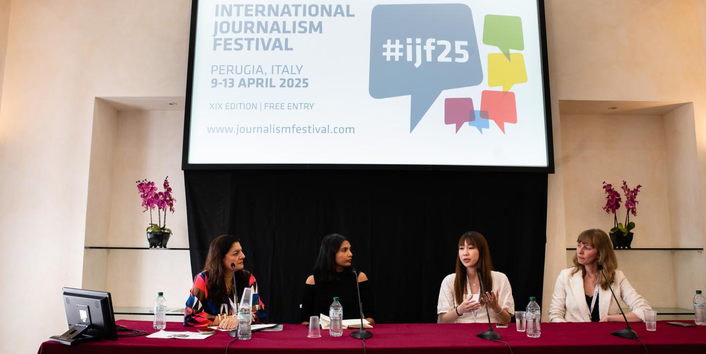 Panel en el Festival de Periodismo de Perugia