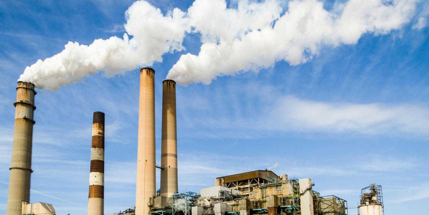 Factory putting smoke in the air