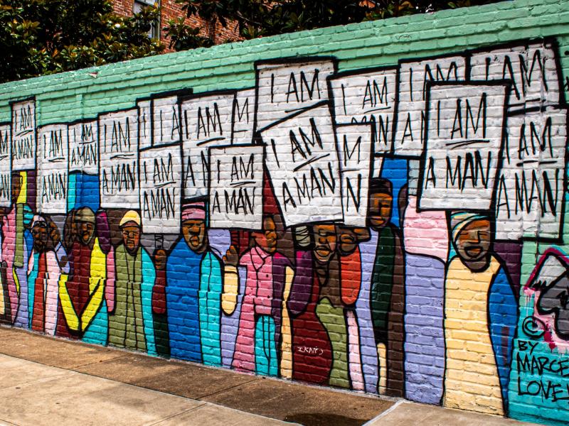 Muro homenageia MLK em Memphis