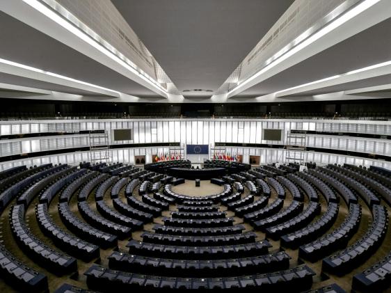 EU parliament chamber in Strasbourg