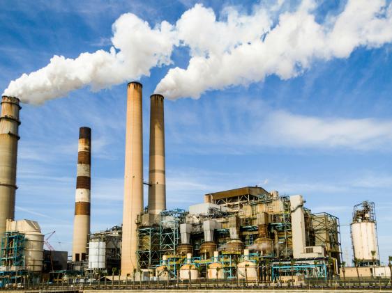 Factory putting smoke in the air