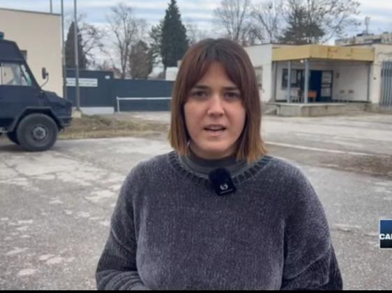 Marta reporting about the Balkan route.