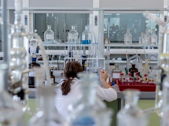 A scientist working in a lab 
