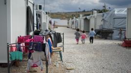 Children in a refugee camp, Greece