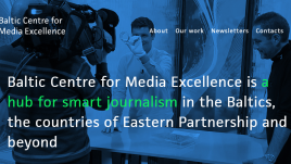 скриншот сайта Baltic Centre for Media Excellence