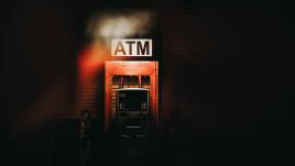 An ATM machine.
