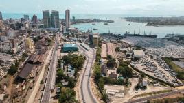 aerial view of Dar Es Salaam's Port