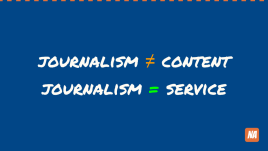 Journalism does not equal content, it equals service