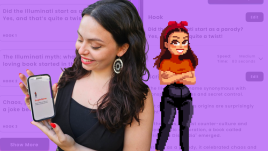 Sophia Smith Galer with phone
