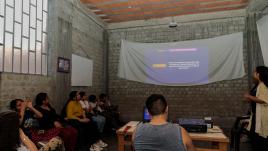 Ascarza Ascarza teaching church community members.